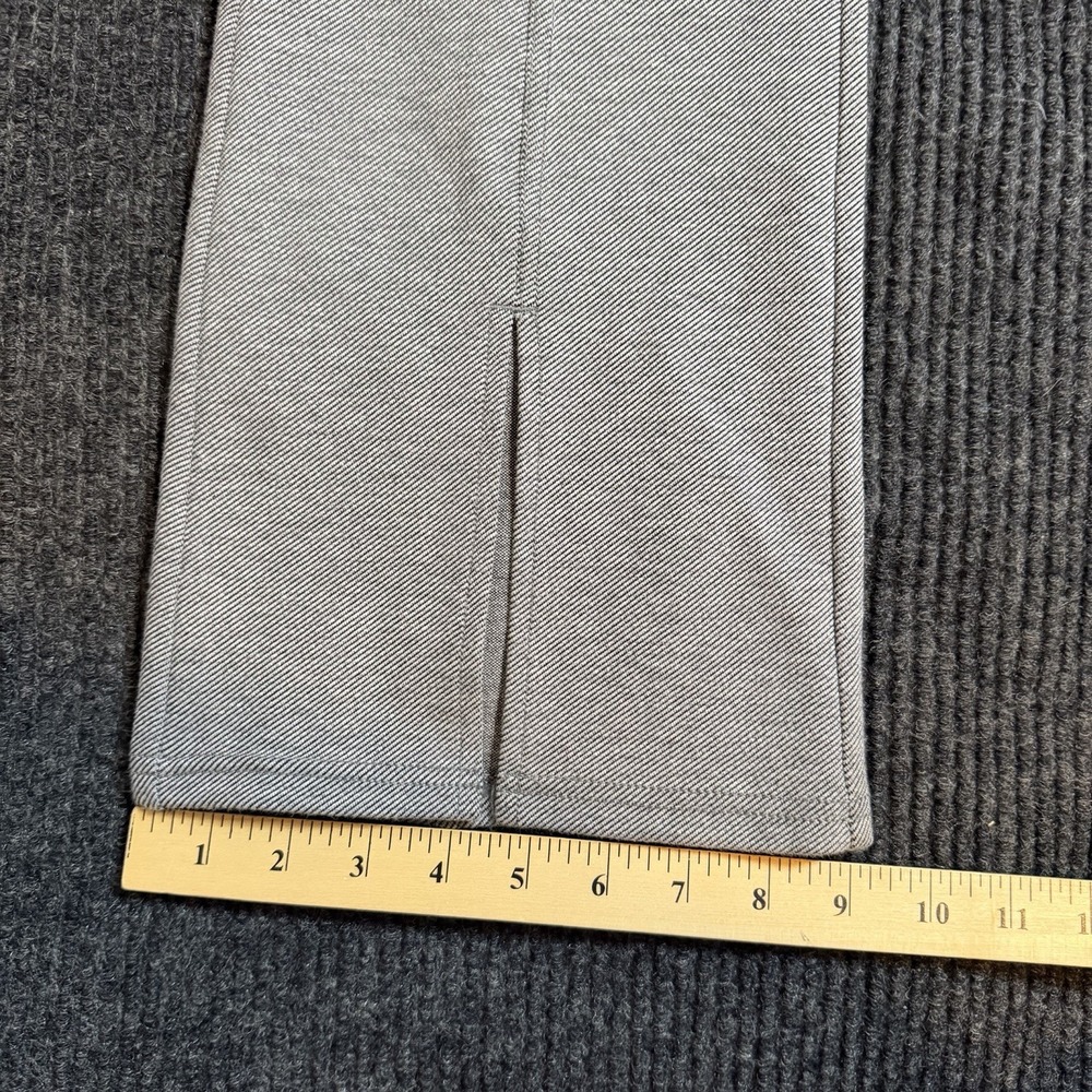 ANTHROPOLOGIE Gray Ankle Pants Size 8 Split Hem Seamed Flare Patch Pocket - Picture 9 of 9